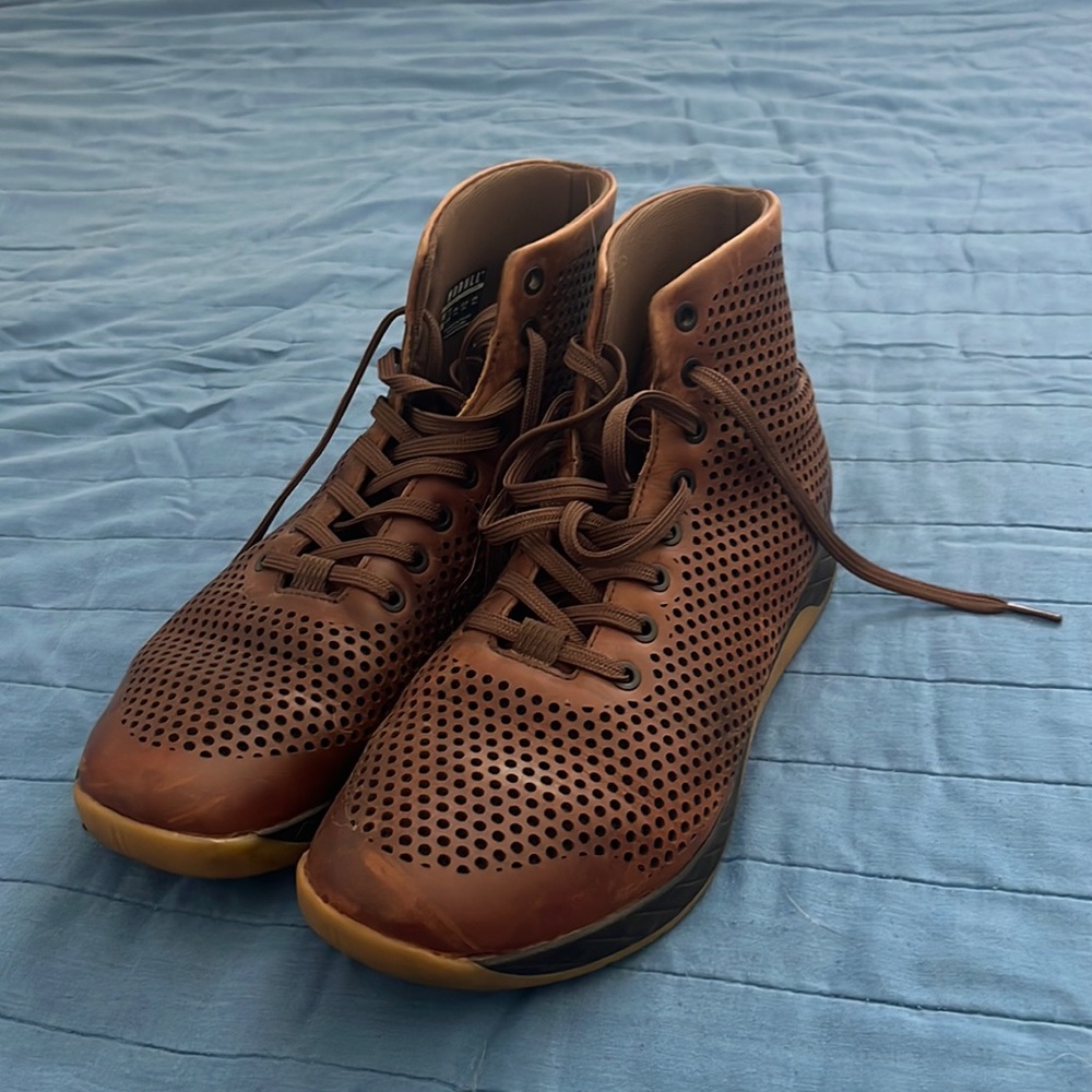 NOBULL High-Top Coffee Leather Trainer